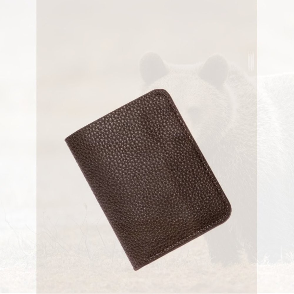 New Men Litchi Embossed Small Wallet 158